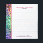 Farbige Imitate Glitzer und Glitzern Notizblock<br><div class="desc">Coole farbenfrohe Imitate Glitzer. Design ist auf anderen Produkten erhältlich und kann bei jedem von Zazzle angebotenen Produkt angefordert werden. Wenn Sie Hilfe bei der Anpassung eines meiner Designs benötigen,  kontaktieren Sie ArtOnWear Designer. Kostenlose Textformatierung mit Live-Hilfe auf Anfrage.</div>