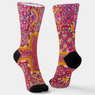 Farbige indische Stickerei Socken
