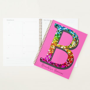 Farbige Initial B und Monogramm Planer