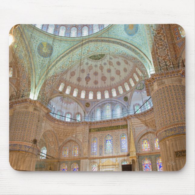Farbige Innendecke der blauen Moschee Mousepad (Vorne)