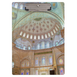Farbige Innenkuppeldecke der Blauen Moschee Klemmbrett