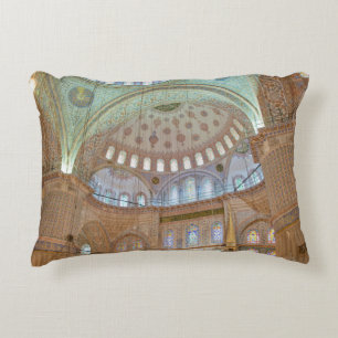 Farbige Innenkuppeldecke der Blauen Moschee Zierkissen