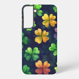 FARBIGE IRISCHE ZELLTISCHE KLEEBLÄTTER SAMSUNG GALAXY HÜLLE