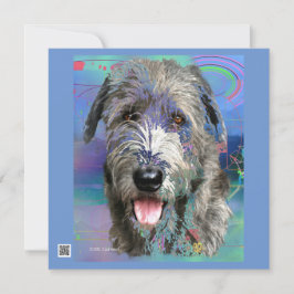 Farbige Irish Wolfhound AW Flat Announction Card Ankündigung