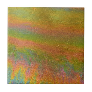 Farbige Irisierende Regenbogen-Ölspur Fliese