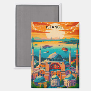 Farbige Istanbul Hagia Sophia Vintage Reise Magnet