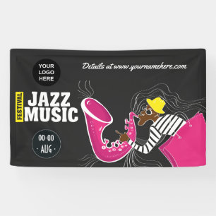 Farbige Jazz-Musikfestival-Logo personalisiert Banner