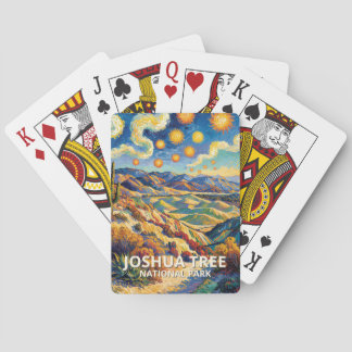 Farbige Joshua Tree Keys Ansicht Van Gogh Landscha Spielkarten