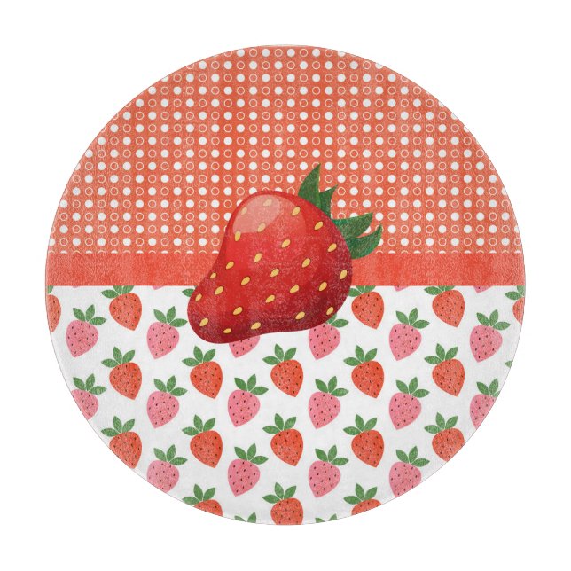 Farbige Juicy Strawberry Schneidebrett (Vorderseite)
