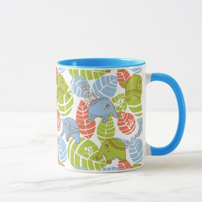 Farbige Jungle-Elefanten Tasse (Rechts)