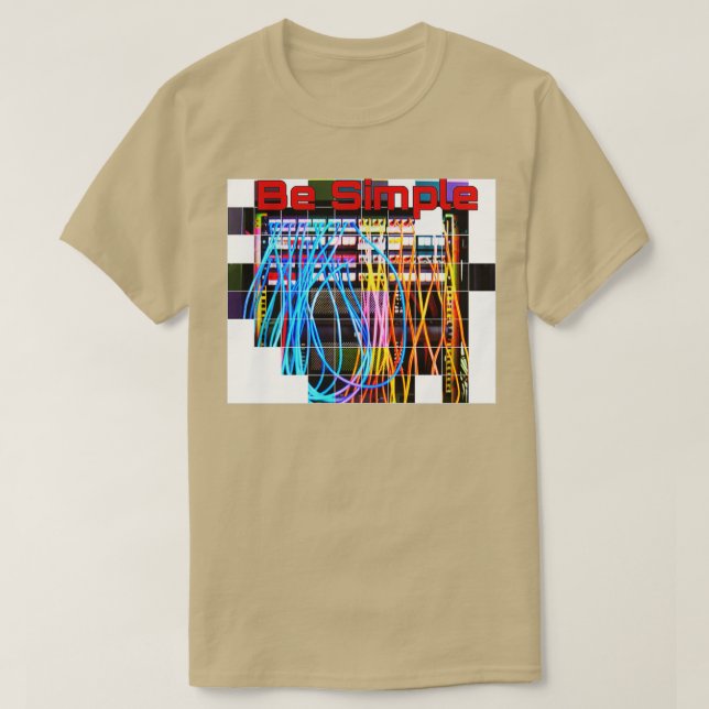 Farbige Kabelkunst T-Shirt (Design vorne)