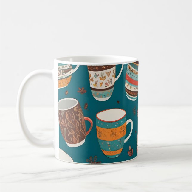 Farbige Kaffeekuchen Kaffeetasse (Links)