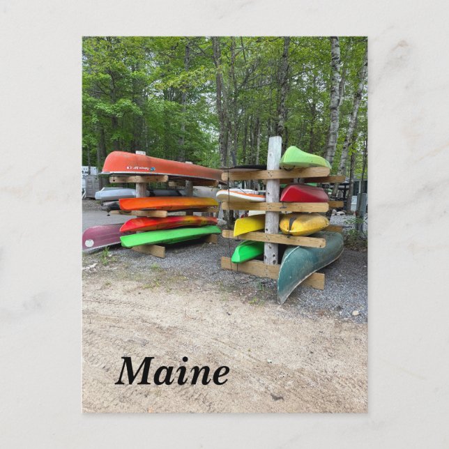 Farbige Kajaks Feiertagspostkarte (Vorderseite)