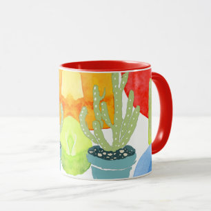 Farbige Kakteen Tasse