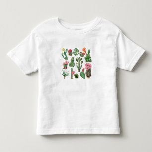 Farbige Kakteen und Sukkulenten Blume Kleinkind T-shirt