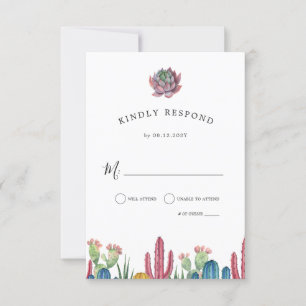 Farbige Kakteen   Wüsten-Thema RSVP Antwort