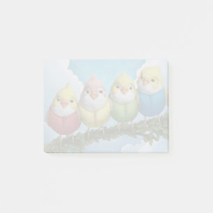 Farbige Kanaren Post-it Klebezettel