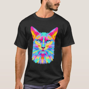 Farbige Katze T-Shirt