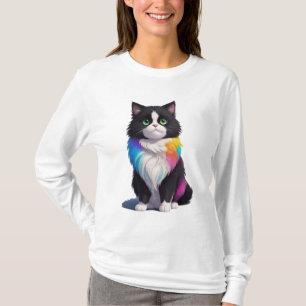 Farbige Katze T-Shirt