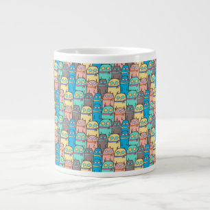 Farbige Katzen Collage Cat Lover Jumbo-Tasse