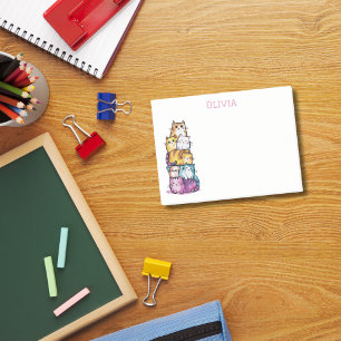 Farbige Katzen Niedliche Aquarelle Post-it Klebezettel