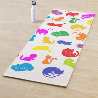 Farbige Katzen von Blackburn Ink Yogamatte