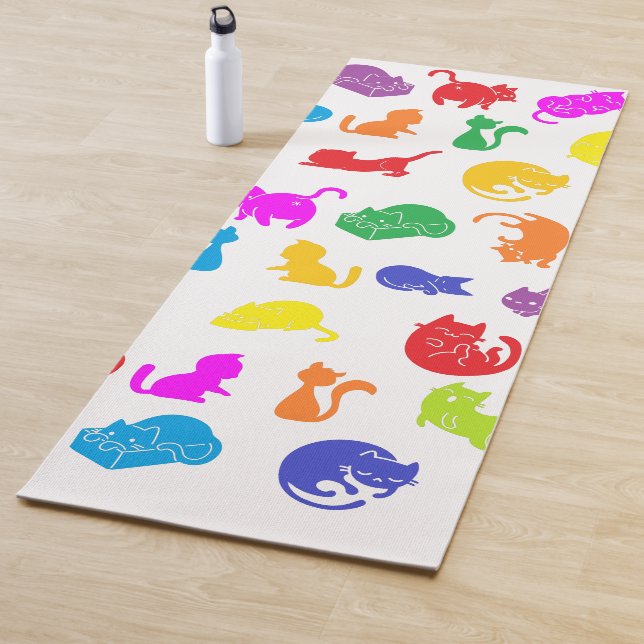 Farbige Katzen von Blackburn Ink Yogamatte (Beispiel)