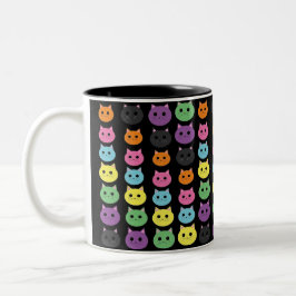Farbige Katzen  Zweifarbige Tasse