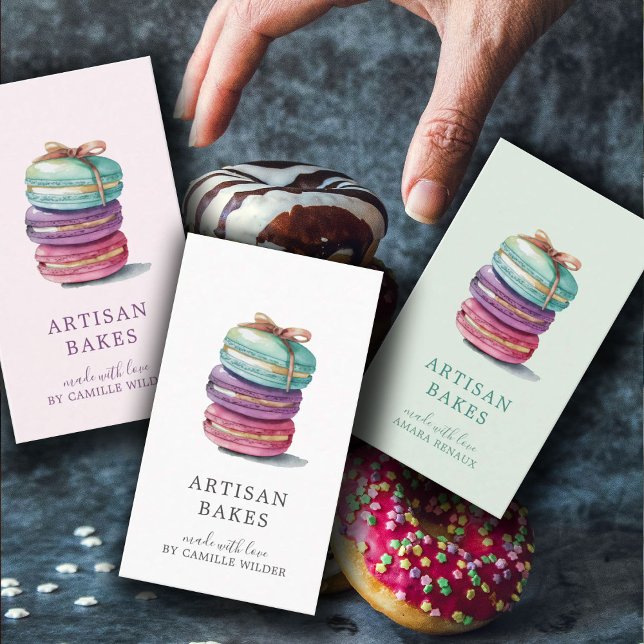 Farbige Kekse Bäckerei Konditorei Koch Pinsel Visitenkarte (Von Creator hochgeladen)