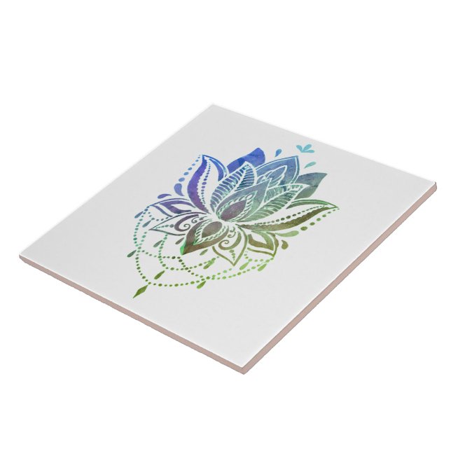 Farbige Keramik mit Blumenmuster Fliese (Seite)