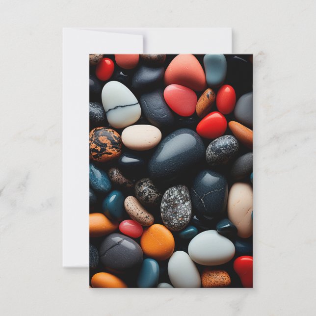 Farbige Kies Einladung (Vorderseite)