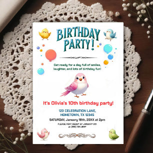 Farbige Kinder Federn Freunde Geburtstagsfeier Postkarte