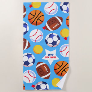Farbige Kinder Personalisiertes Sporthandtuch Strandtuch