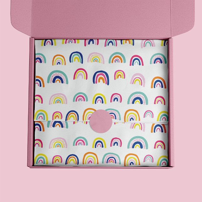 Farbige Kinder Regenbogenmuster Seidenpapier (Colorful rainbow pattern tissue paper)