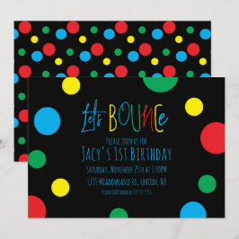 Farbige Kindergeburtstag Jump Bounce Balls Black