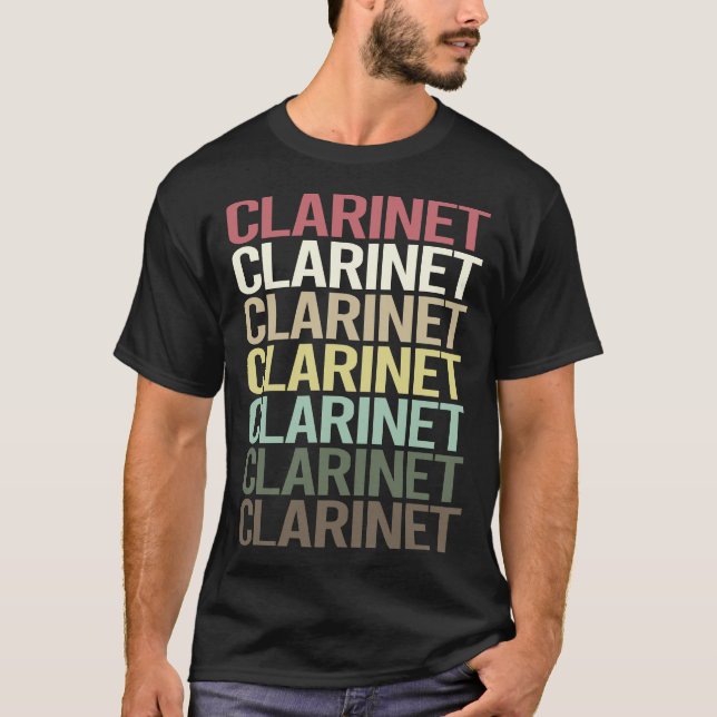Farbige Klarinette T-Shirt (Vorderseite)