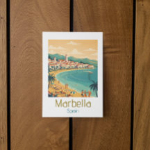 Farbige klassische Marbella Spanien Reise Elegante