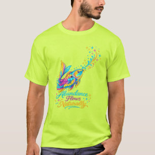 Farbige Koi-Fische - Überfluss fließt natürlich T- T-Shirt
