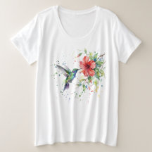Farbige Kolibri-Wasserfarben-Blumen-Naturkunst