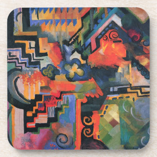 „Farbige Komposition“ Kunstuntersetzer Untersetzer