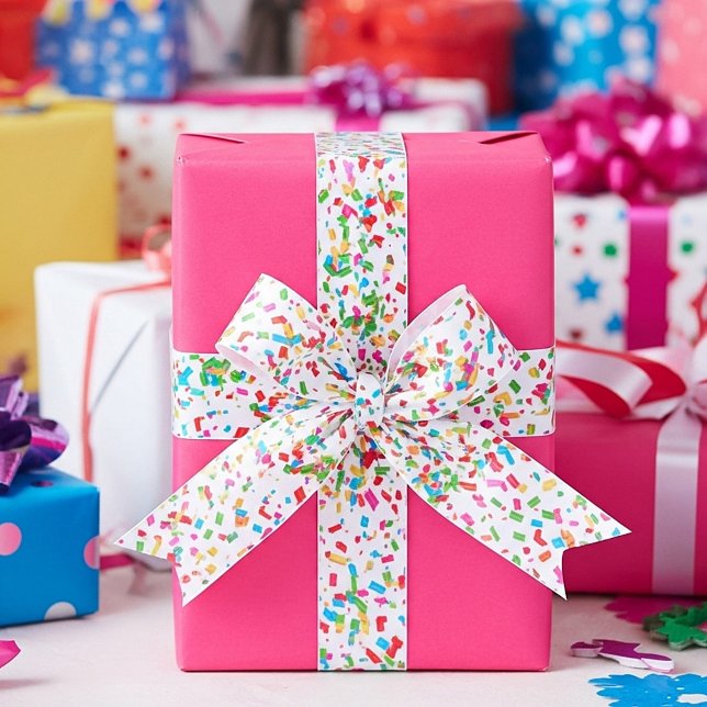 Farbige Konfetti Satinband (Von Creator hochgeladen)