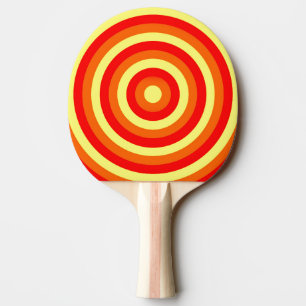 Farbige, konzentrierte Kreise Ping Pong Bat Tischtennis Schläger