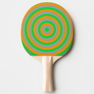 Farbige, konzentrierte Kreise Ping Pong Bat Tischtennis Schläger
