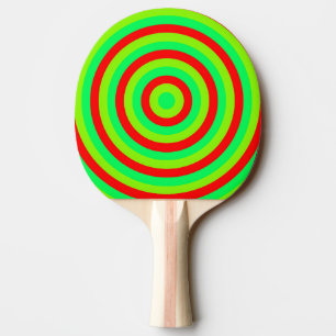 Farbige, konzentrierte Kreise Ping Pong Bat Tischtennis Schläger