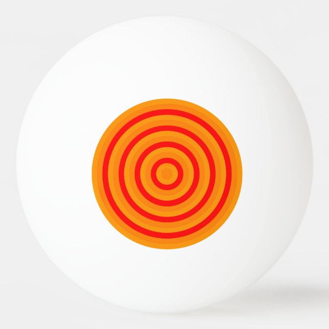 Farbige, konzentrierte Kreise Pong Ball Tischtennisball (Rückseite)