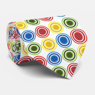 Farbige konzentrische Kreise geometrisch Krawatte