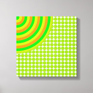 Farbige konzentrische Kreise gespaltene Leinwand