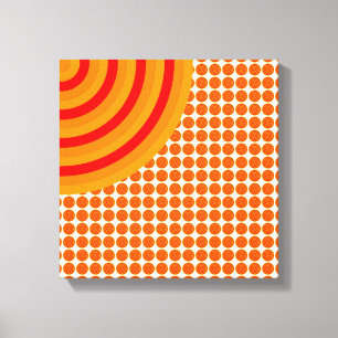 Farbige konzentrische Kreise gespaltene Leinwand
