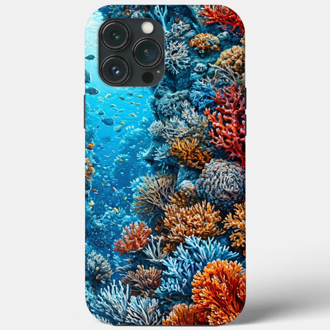 Farbige Korallen im Wasser Case-Mate iPhone Hülle (Rückseite)