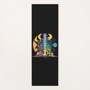 Farbige Kosmische Chakra-Meditation Spirituelle En Yogamatte
